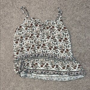 American Eagle Outfitters Floral Camisole in Cream and Brown